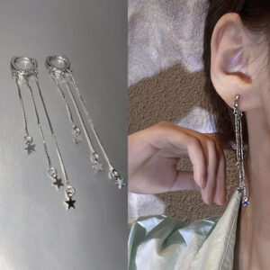 Boucles d'oreilles pendantes à pampilles en métal pour femmes, bijoux géométriques à la mode